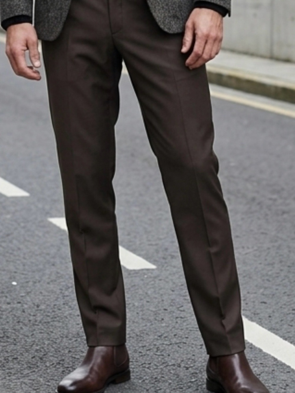 Haggar Men's Brown Slim Dress Pants - new with tags